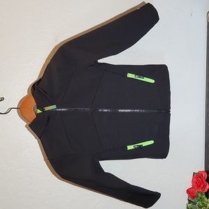 CHAMPION Boys Small 6/7 Black Hooded Zip Up Jacket